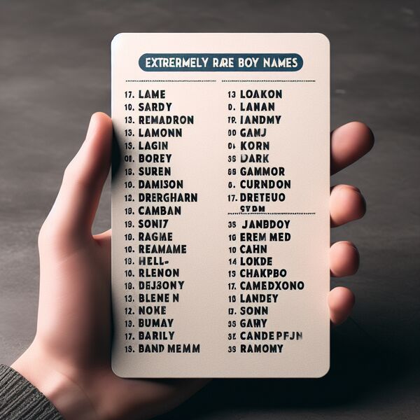 Extrem seltene Jungennamen » Die seltensten Vornamen für Jungen