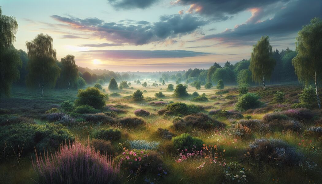 Stille und Frieden beim Wandern   - Die Heide » Ein Gedicht über die Schönheit der Natur
