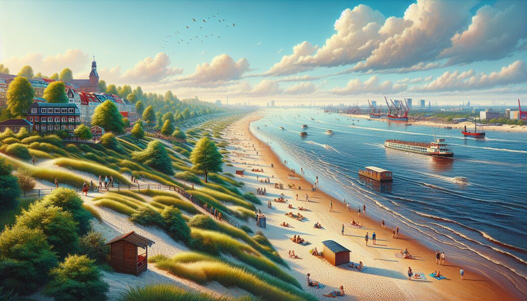 Sportmöglichkeiten: Radfahren, Joggen und Skaten   - Elbstrand Hamburg: Erlebe Idylle an der Elbe