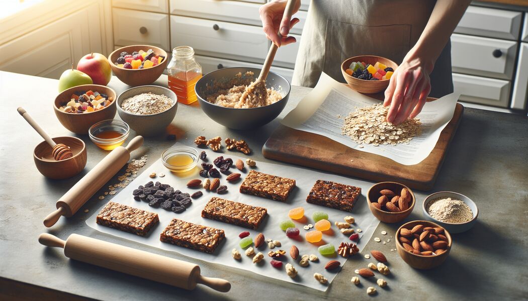 In Form pressen und auskühlen lassen - Energieriegel selber machen » Gesunde Snacks für unterwegs