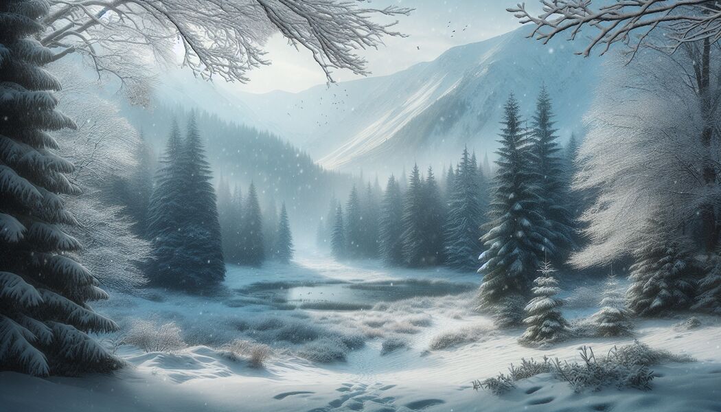 Winterzauber erfüllt die Luft mit frohem Lachen - Es soll schneien » Ein poetisches Gedicht