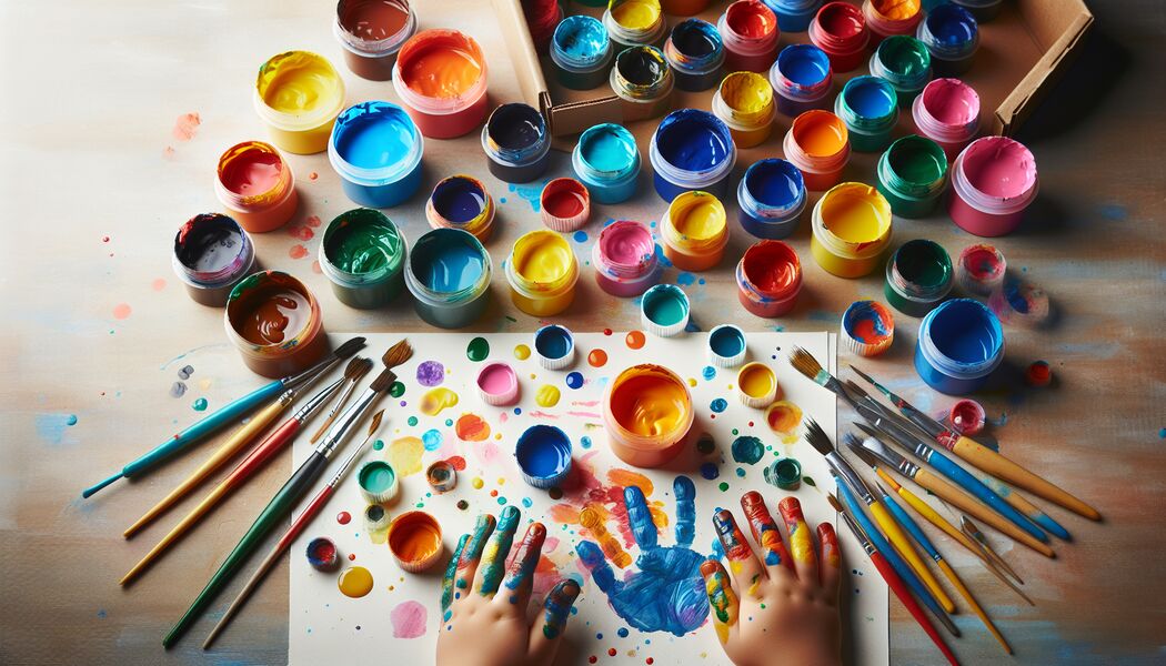 kreative Anwendungsbeispiele für Kinder   - Fingerfarben selber machen » Kreative DIY-Ideen für Kinder