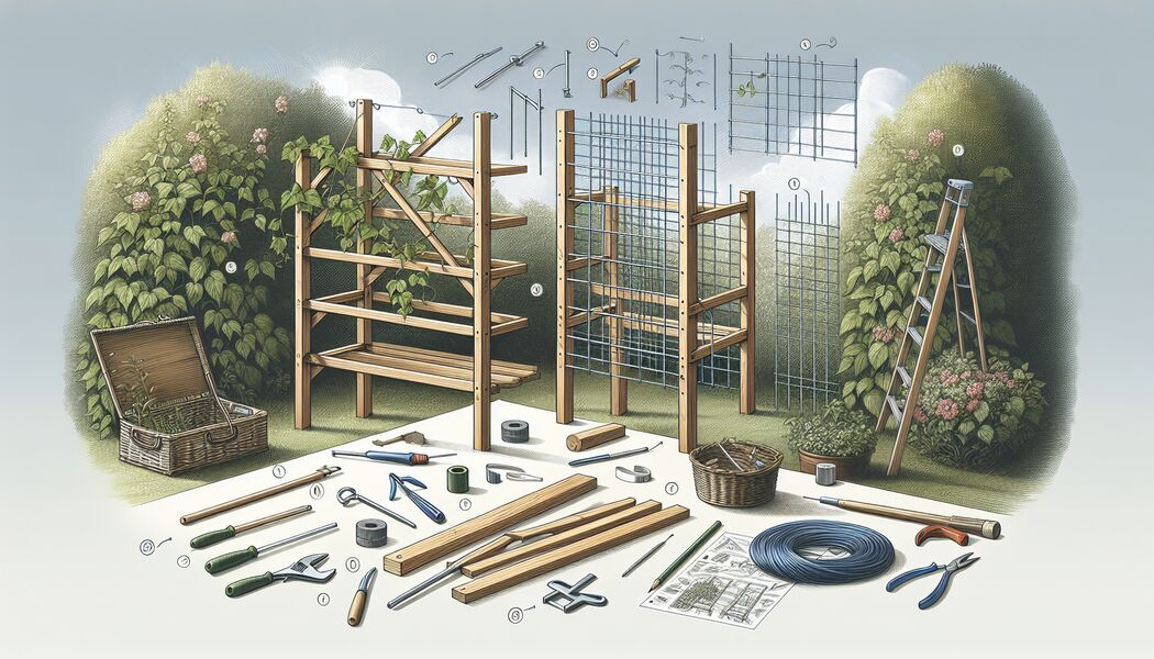 Pflanzen für das Rankgitter wählen   - Freistehendes Rankgitter selber machen » DIY-Anleitung