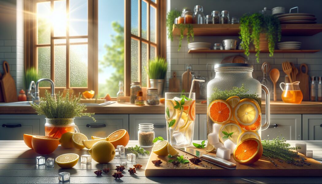 Aromen frischer Früchte hinzufügen     - Eistee selber machen ohne Zucker » Gesunde Erfrischung für den Sommer